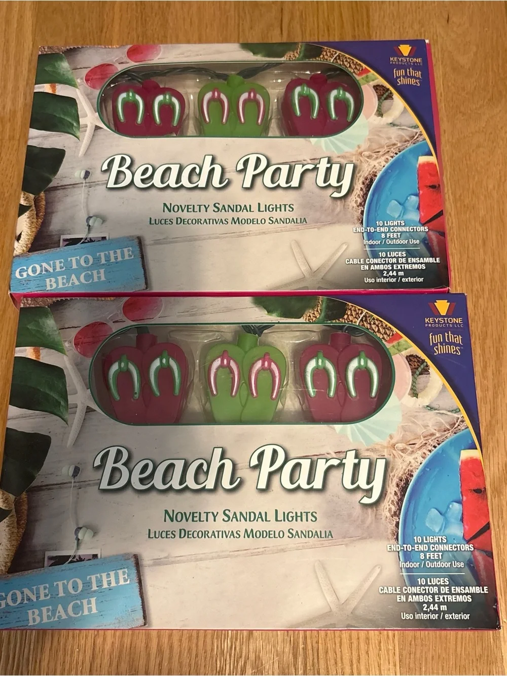 Beach Party Novelty Sandal String Lights - Pink & Green NEW Pool Party Summer